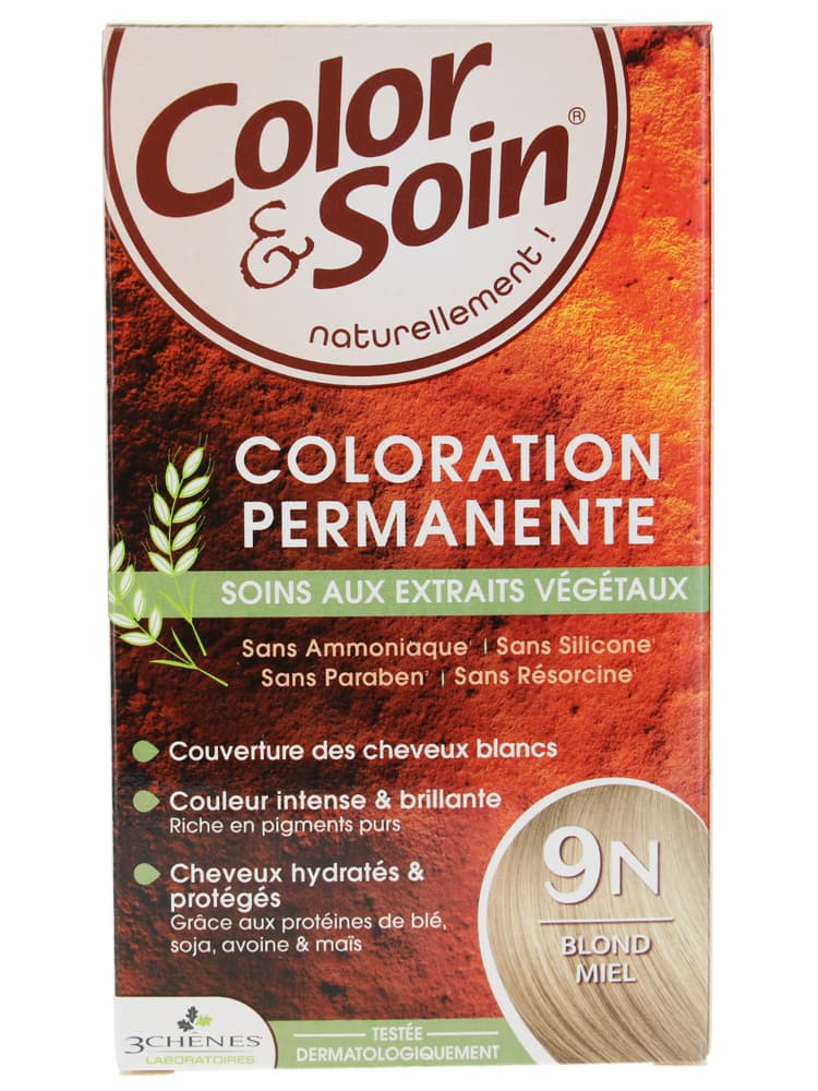 Les 3 Chênes Color & Soin Coloration Permanente Extraits Végétaux Sans Ammoniaque - Coloration : Blond Miel : 9N